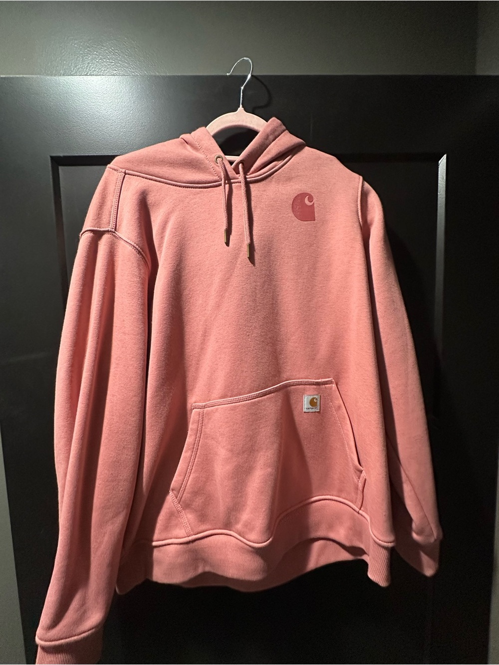Carhartt Rose Pink Pullover Hoodie with Logo